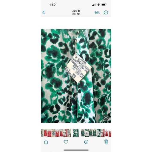 Baum Und Pferdgarten Floating Flower Green Anise Cotton Mini Dress Women’s Size - Picture 6 of 8